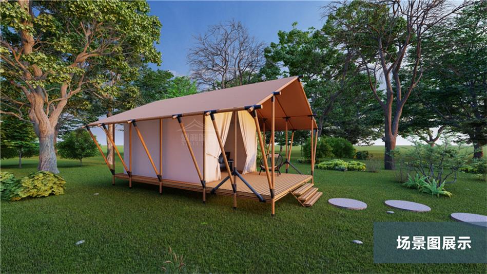 四季皆宜的户外宫殿｜恒温系统+手工羊毛地毯，定义田东县奢华多边形帐篷新标准